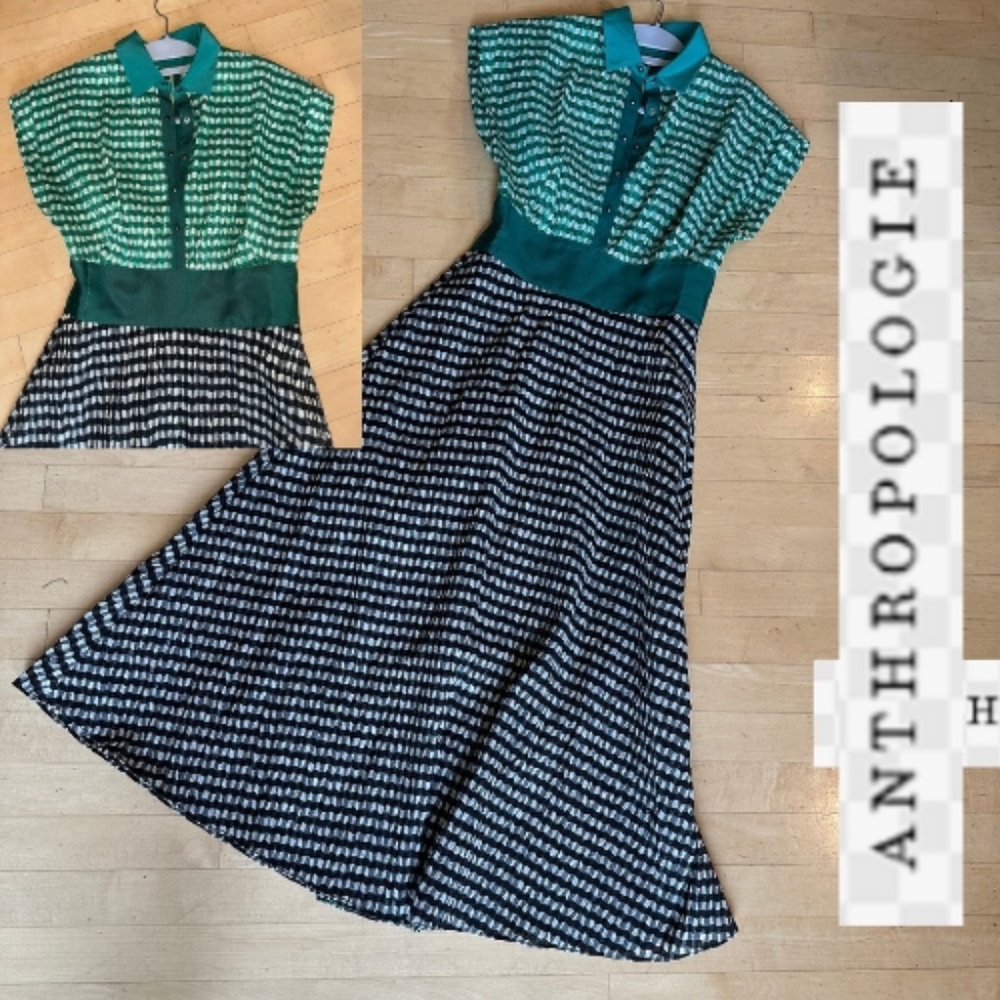Anthropologie checkered  maxi dress,  0,  GD1205